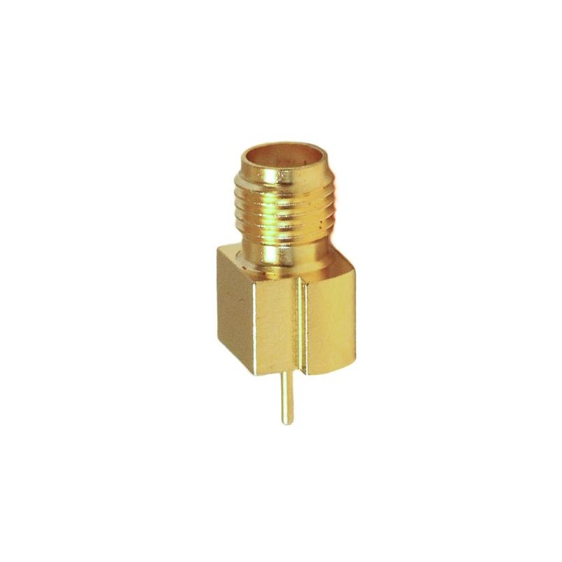 1 pcs - Mueller Electric, jack Edge Mount SMA Connector, 50Ω, Solder Termination, Straight Body