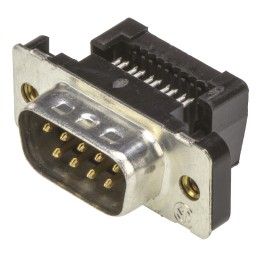 40 pcs - TE Connectivity Amplimite HDF-20 9 Way Right Angle Cable Mount D-sub Connector Plug, 2.76mm Pitch