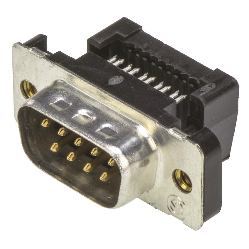 40 pcs - TE Connectivity Amplimite HDF-20 9 Way Right Angle Cable Mount D-sub Connector Plug, 2.76mm Pitch