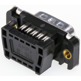 40 pcs - TE Connectivity Amplimite HDF-20 9 Way Right Angle Cable Mount D-sub Connector Plug, 2.76mm Pitch