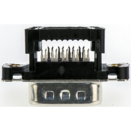 40 pcs - TE Connectivity Amplimite HDF-20 9 Way Right Angle Cable Mount D-sub Connector Plug, 2.76mm Pitch