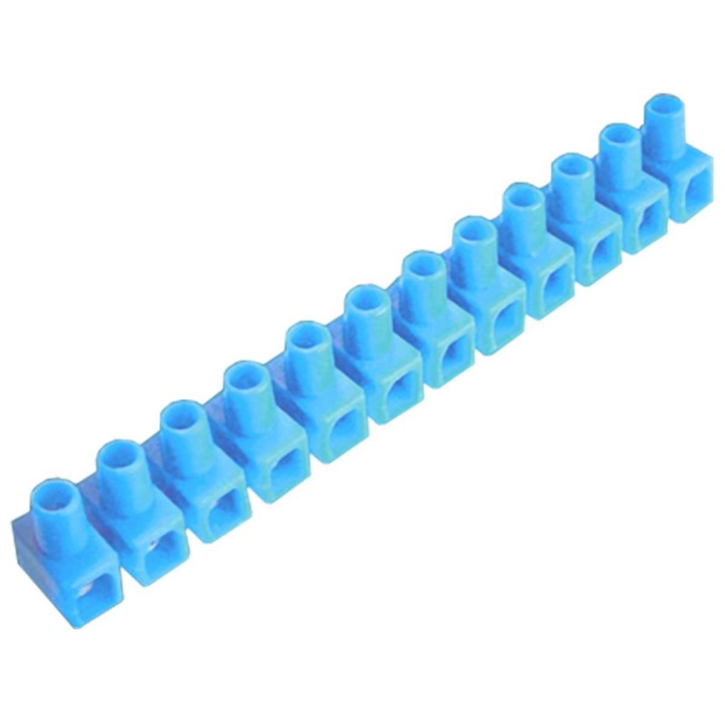 10 pcs - RS PRO Non-Fused Terminal Block, 12-Way, 24A, 14 AWG Wire, Screw Down Termination