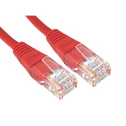 1 pcs - RS PRO Cat6 Male RJ45 to Male RJ45 Ethernet Cable, U/UTP, Red PVC Sheath, 3m