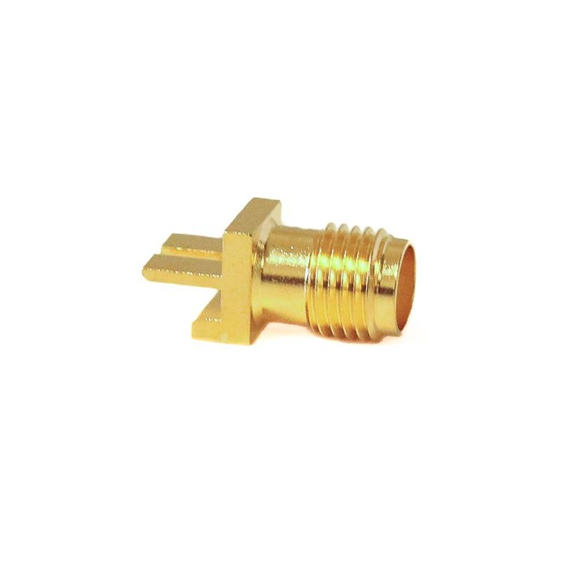1 pcs - Mueller Electric, jack Edge Mount SMA Connector, 50Ω, Solder Termination, Straight Body