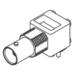 1 pcs - Molex BNC Series, jack PCB Mount BNC Connector, 75Ω, Through Hole Termination, Right Angle Body