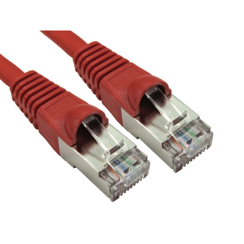 1 pcs - RS PRO Cat6a Straight Male RJ45 to Straight Male RJ45 Ethernet Cable, S/FTP, Red LSZH Sheath, 1.5m, Low Smoke Zero
