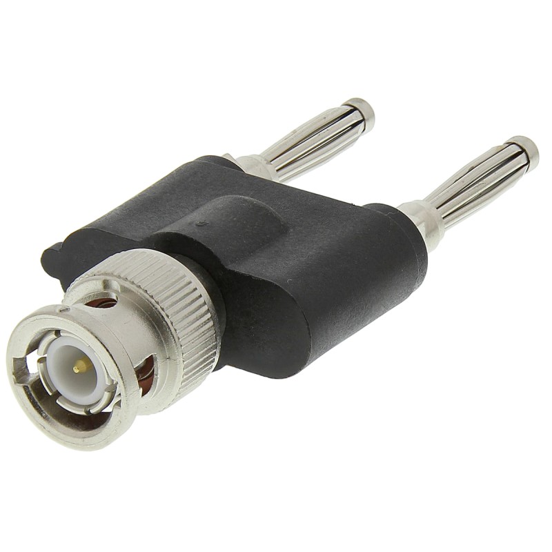 1 pcs - Telegartner Tee RF Adapter BNC Plug to Banana Plug