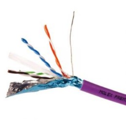 1 pcs - Molex Premise Networks Cat6 Ethernet Cable, F/UTP, Purple, 500m