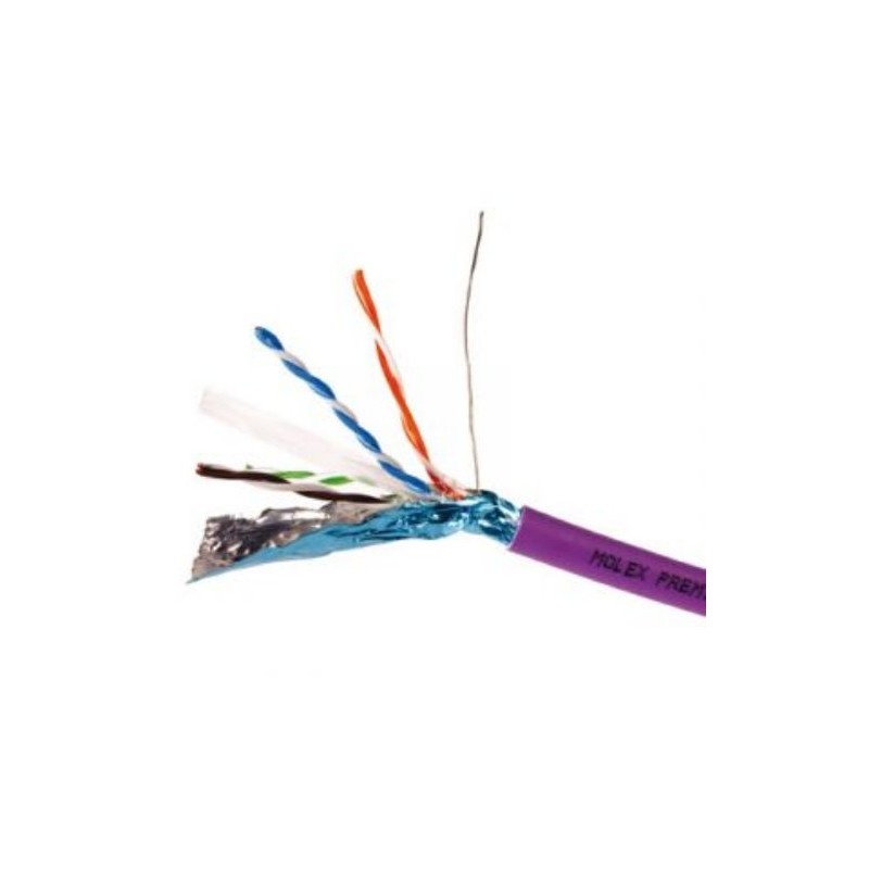 1 pcs - Molex Premise Networks Cat6 Ethernet Cable, F/UTP, Purple, 500m