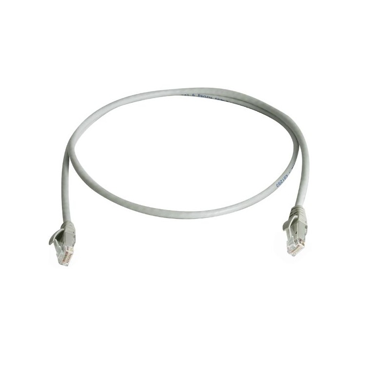 1 pcs - Telegartner Cat6 Male RJ45 to Male RJ45 Ethernet Cable, U/UTP, Grey LSZH Sheath, 1m, Low Smoke Zero Halogen (LSZH)