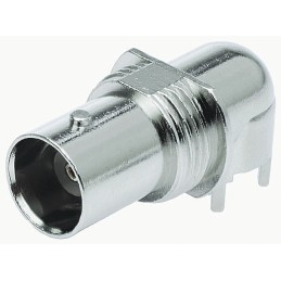 1 pcs - TE Connectivity, jack PCB Mount BNC Connector, 50Ω, Through Hole Termination, Right Angle Body