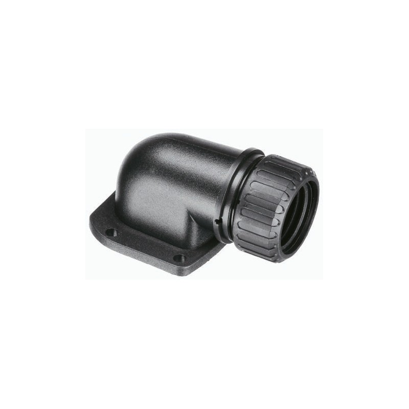 1 pcs - Adaptaflex 90° Panel Mounting Flange, Conduit Fitting, 32mm Nominal Size, Nylon 66, Black