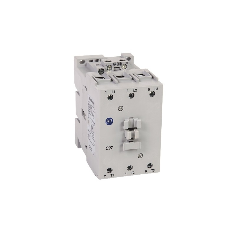 1 pcs - Rockwell Automation 100-C Series Contactor, 230 V ac Coil, 3-Pole, 97 A, 52 kW, 3NO, 690 V ac