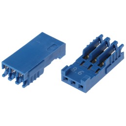 10 pcs - TE Connectivity, AMPMODU HE14 Female Connector Housing, 2.54mm Pitch, 3 Way, 1 Row