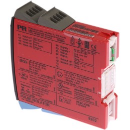 1 pcs - PR Electronics 9200 Series Pulse Isolator, NAMUR Sensor, Switch Input, Relay Output, 19.2 - 31.2V dc Supply, ATEX
