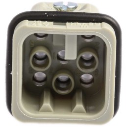 1 pcs - HARTING Heavy Duty Power Connector Insert, 10A, Male, Han D Series, 8 Contacts