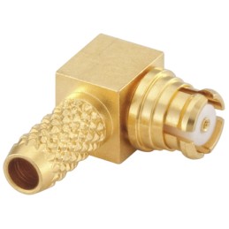 1 pcs - Rosenberger, jack Cable Mount SMP Connector, 50Ω, Crimp, Solder Termination, Right Angle Body