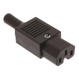 1 pcs - Bulgin C15 Cable Mount IEC Connector Socket, 10A, 250 V