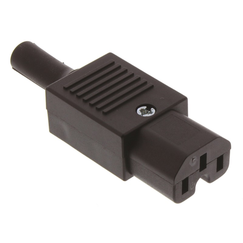 1 pcs - Bulgin C15 Cable Mount IEC Connector Socket, 10A, 250 V