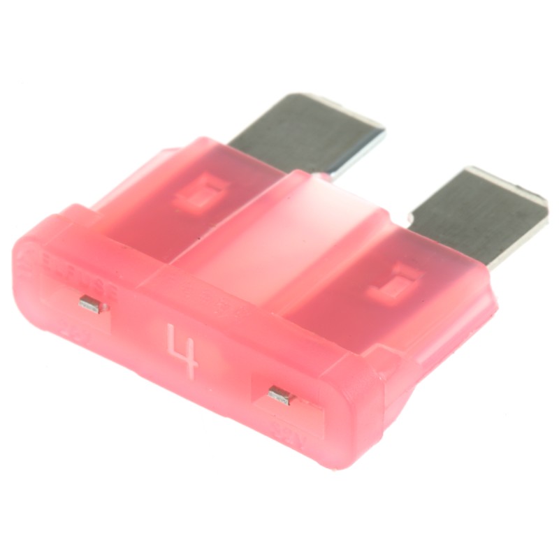 10 pcs - Littelfuse 4A Pink Blade Car Fuse, 32V dc