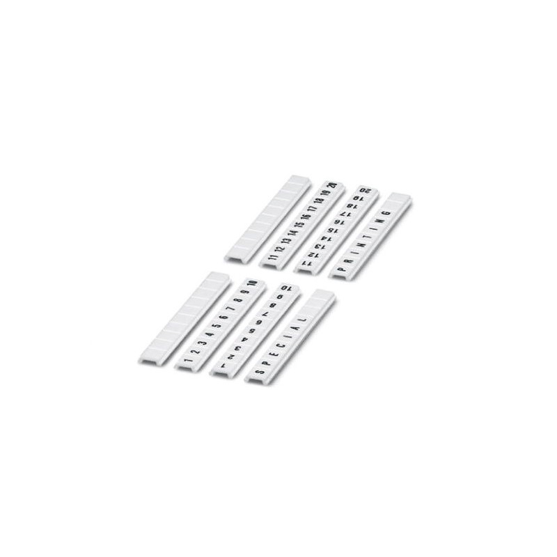 10 pcs - Phoenix Contact, 5, LGS:FORTL.ZAHLEN 1-10, ZBF 3 Zack Marker Strip for use with Terminal Block Width 3.5 mm