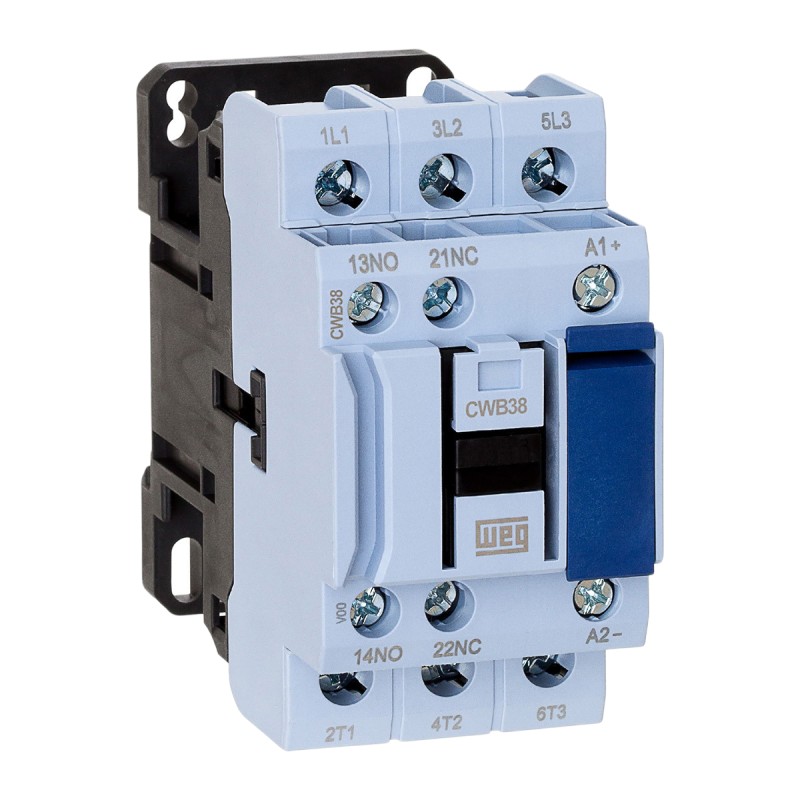 1 pcs - WEG CWB Series Contactor, 24 V dc Coil, 3-Pole, 38 A, 18.5 kW, 3NO, 690 V ac