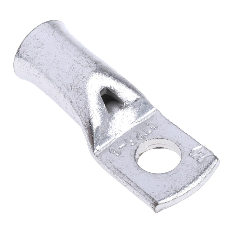 10 pcs - RS PRO Uninsulated Tubular Ring Terminal, M6 Stud Size to 25mm² Wire Size