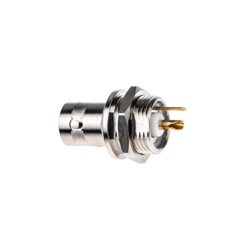 1 pcs - RS PRO, jack Panel Mount BNC Connector, 50Ω, Solder Termination, Straight Body
