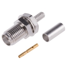1 pcs - Radiall, jack Panel Mount SMA Connector, 50Ω, Crimp Termination, Straight Body