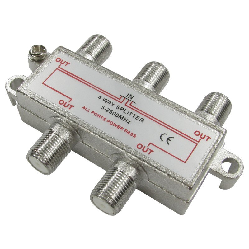 1 pcs - RS PRO F Connector/F Connector RF Splitter F Socket to 4 x F Socket