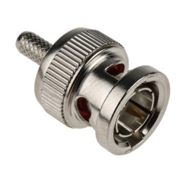 1 pcs - RS PRO, Plug Cable Mount BNC Connector, 75Ω, Crimp Termination, Straight Body