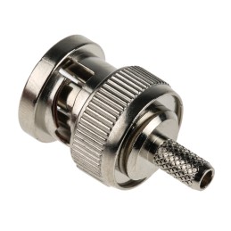 1 pcs - RS PRO, Plug Cable Mount BNC Connector, 75Ω, Crimp Termination, Straight Body