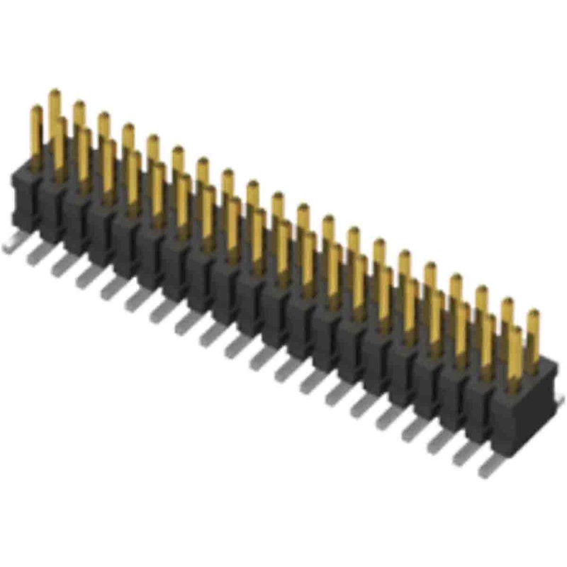 46 pcs - Samtec FTSH Series Straight Pin Header, 20 Contact(s), 1.27mm Pitch, 2 Row(s), Unshrouded