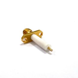 1 pcs - RS PRO, jack Flange Mount SMA Connector, 50Ω, Solder Termination, Straight Body