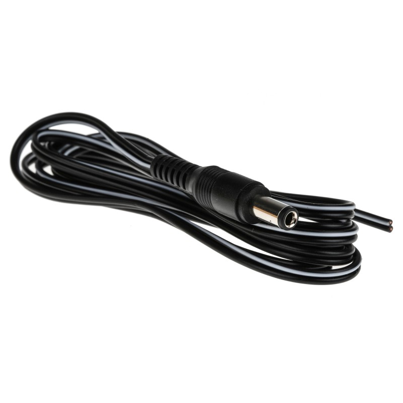 1 pcs - RS PRO 2.5mm DC Power Plug to Unterminated Power Cord, 1.8m