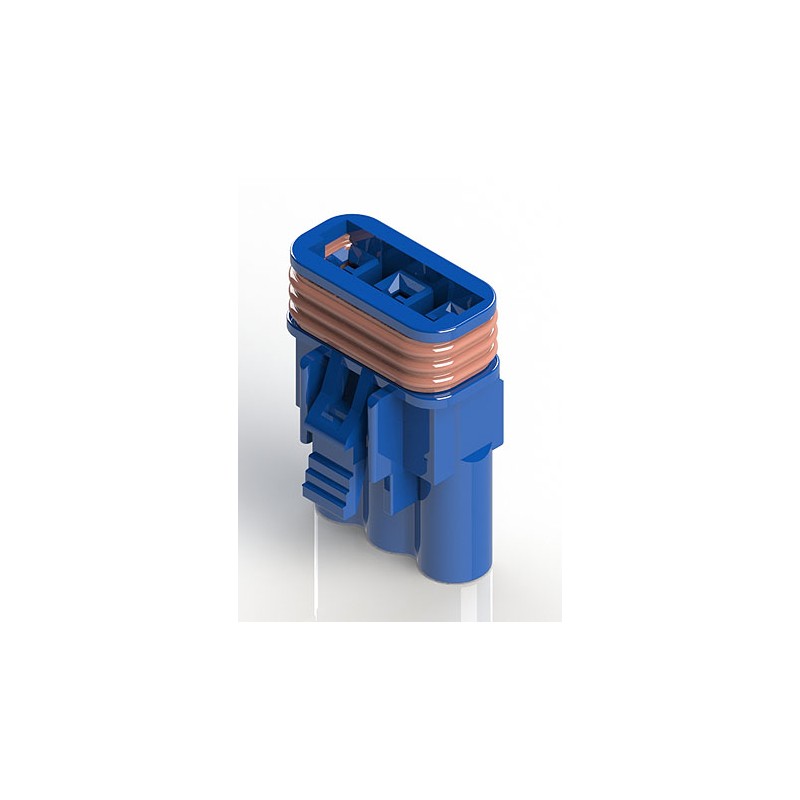 10 pcs - EDAC Wire to Wire Connector Cable Mount Socket, 3P, Crimp Termination, 10A, 300 V