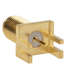 1 pcs - RS PRO, jack Edge Mount SMA Connector, 50Ω, Solder Termination, Straight Body