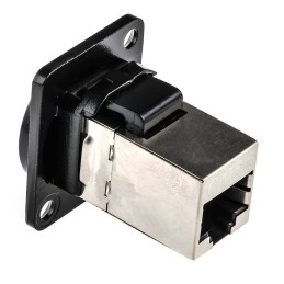 1 pcs - RS PRO 2-Port RJ45 Feedthrough Connector, Cat5e, FTP