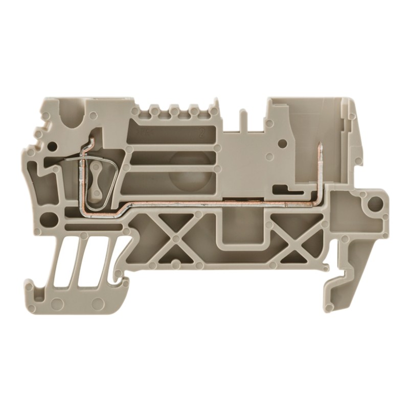 10 pcs - Weidmuller Z Series Dark Beige Feed Through Terminal Block, Single-Level, Clamp Termination