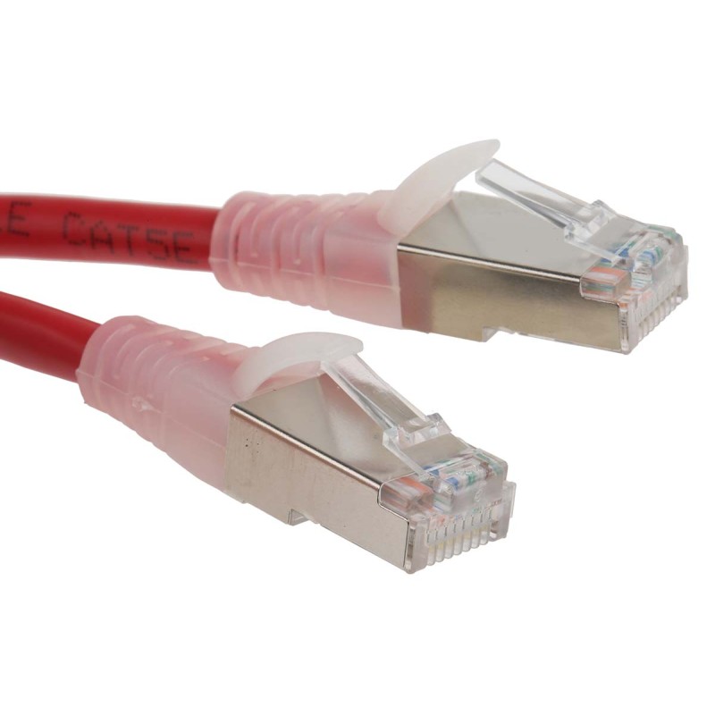 1 pcs - RS PRO Cat5e Male RJ45 to Male RJ45 Ethernet Cable, F/UTP, Red PVC Sheath, 5m