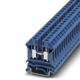 10 pcs - Phoenix Contact UK 6 N BU Series Blue Feed Through Terminal Block, 0.2 - 6mm², Single-Level, Screw Termination,