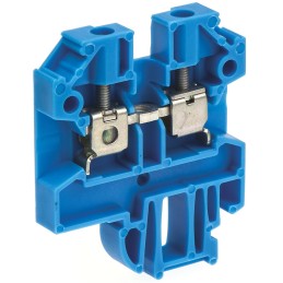10 pcs - Weidmuller SAK Series Blue Feed Through Terminal Block, 2.5mm²