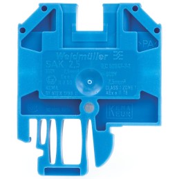 10 pcs - Weidmuller SAK Series Blue Feed Through Terminal Block, 2.5mm²