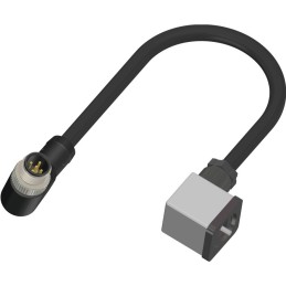 1 pcs - RS PRO Straight Male 3 way M12 to DIN 43650 Form A Sensor Actuator Cable, 500mm