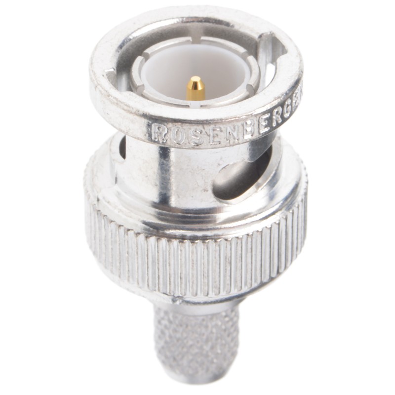 1 pcs - Rosenberger BNC Series, Plug Cable Mount BNC Connector, 75Ω, Crimp Termination, Straight Body
