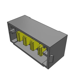 1 pcs - Samtec MPT Series Vertical PCB Header, 4 Contact(s), 5.0mm Pitch, 1 Row(s), Shrouded