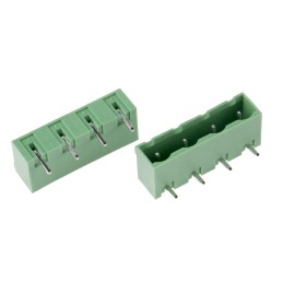 10 pcs - RS PRO 7.62mm Pitch 4 Way Right Angle Pluggable Terminal Block, Header, Through Hole, Solder Termination