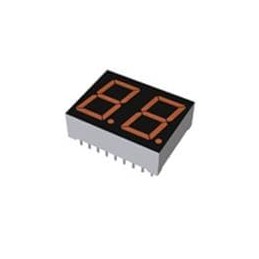 1 pcs : LBP-602DA2 - LED Displays & Accessories DISPLAYS SEG PANEL 2DIGIT 16LED ORNG