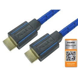 1 pcs - NewLink 4K @ 60Hz Premium Certified V2.0 B Male HDMI to Male HDMI Cable, 1.8m