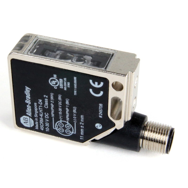 1 pcs - Allen Bradley Colour Sensors 11 mm, RGB LED IO-Link, NPN/PNP x 2, 60 mA, 10 - 30 V dc, IP67